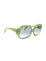 1980s Christian Dior Green Marbled Oversized Optyl Sunglasses Accessory arcadeshops.com