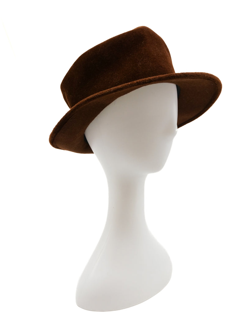 Matsuda Brown Felt Bowler Hat Accessory arcadeshops.com