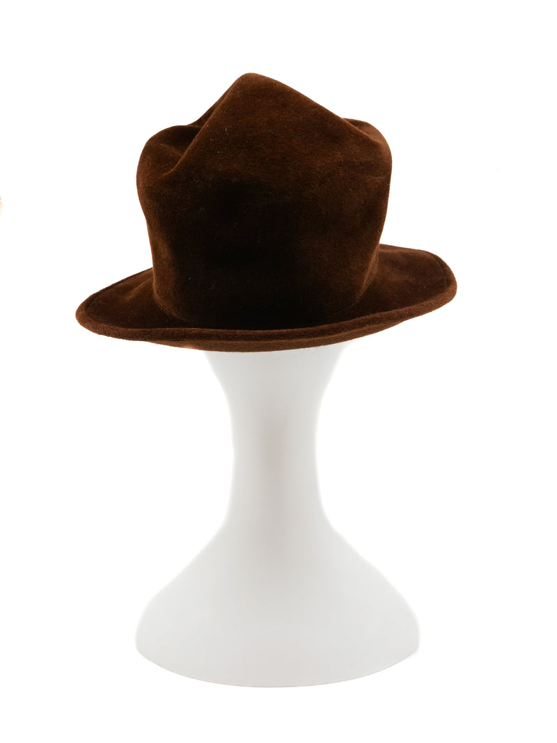 Matsuda Brown Felt Bowler Hat Accessory arcadeshops.com