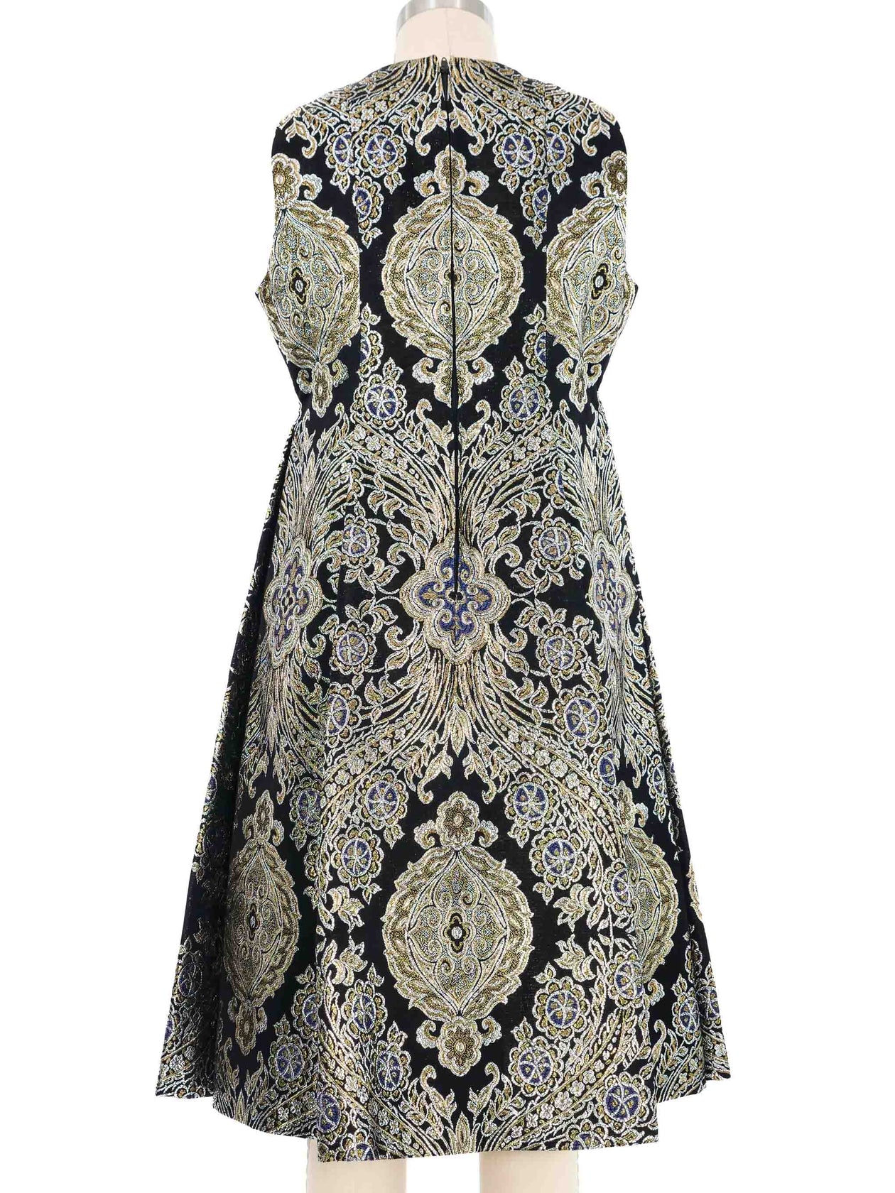 Metallic Brocade A-Line Dress Metallic Brocade A-Line Dress