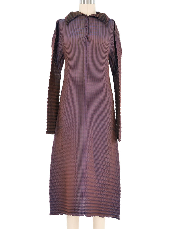 Issey Miyake Iridescent Pleated Maxi Dress Dress arcadeshops.com