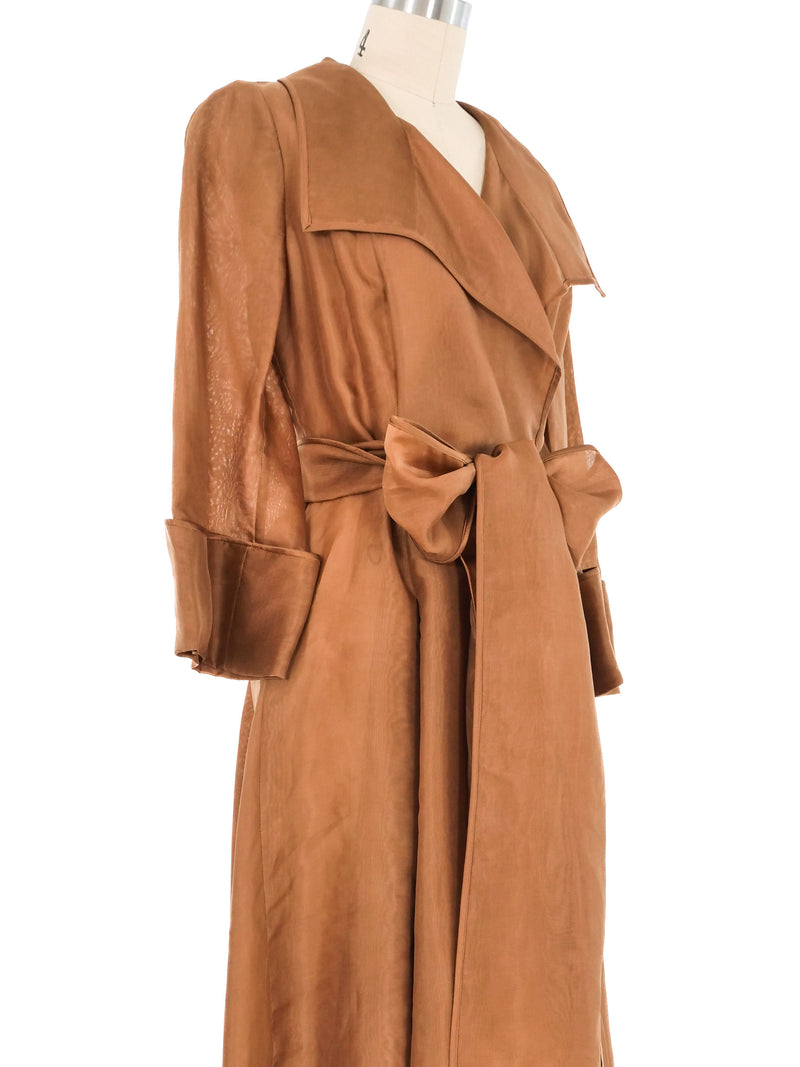 Jackie Rogers Cinnamon Silk Organza Evening Gown Dress arcadeshops.com