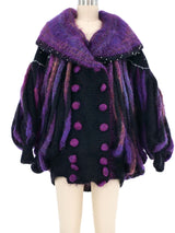 Art To Wear Purple Mohair Batwing Sweater Jacket arcadeshops.com