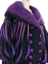 Art To Wear Purple Mohair Batwing Sweater Jacket arcadeshops.com