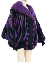 Art To Wear Purple Mohair Batwing Sweater Jacket arcadeshops.com