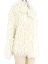 Ivory Yarn Fringe Coat Outerwear arcadeshops.com