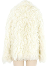 Ivory Yarn Fringe Coat Outerwear arcadeshops.com