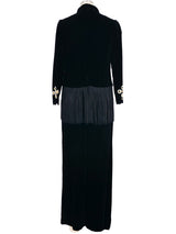 1960s Fringe Trimmed Velvet Ensemble Suit arcadeshops.com