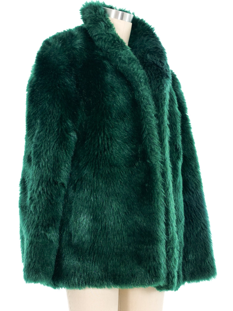 Emerald Chubby Faux Fur Jacket Outerwear arcadeshops.com