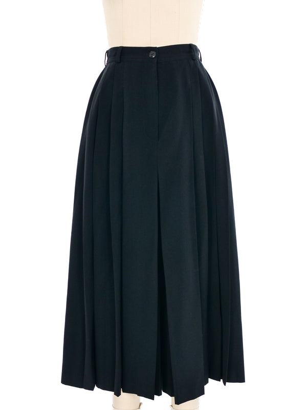 Black Pleated Palazzo Culottes Bottom arcadeshops.com