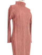 2010 Issey Miyake Pleats Please Dusty Rose Pleated Dress Dress arcadeshops.com