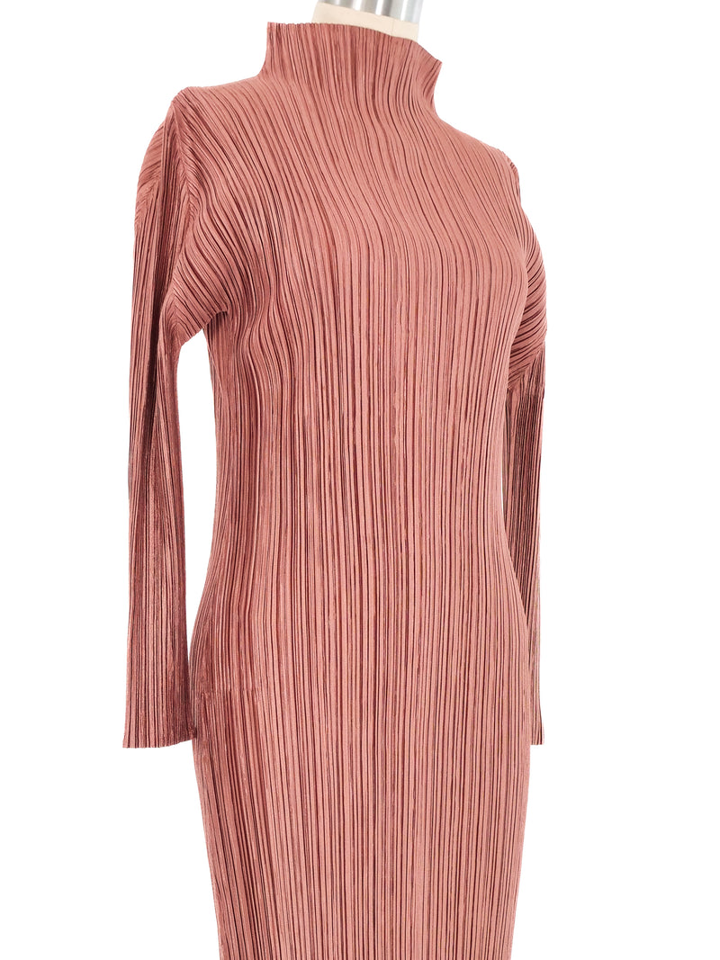 2010 Issey Miyake Pleats Please Dusty Rose Pleated Dress Dress arcadeshops.com