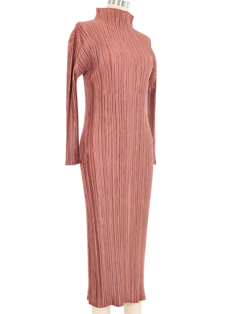 2010 Issey Miyake Pleats Please Dusty Rose Pleated Dress Dress arcadeshops.com