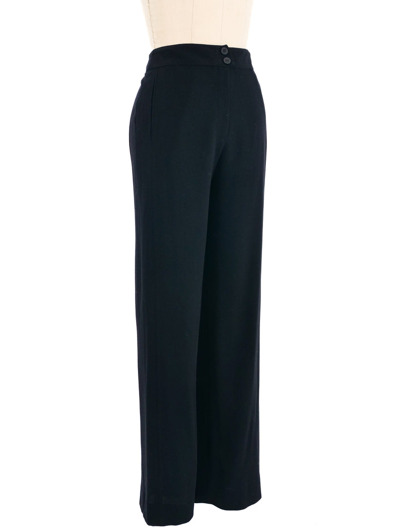 1998 Chanel High Rise Wool Trousers Bottom arcadeshops.com