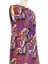 1960s Mr. Blackwell Abstract Print Shift Dress Dress arcadeshops.com