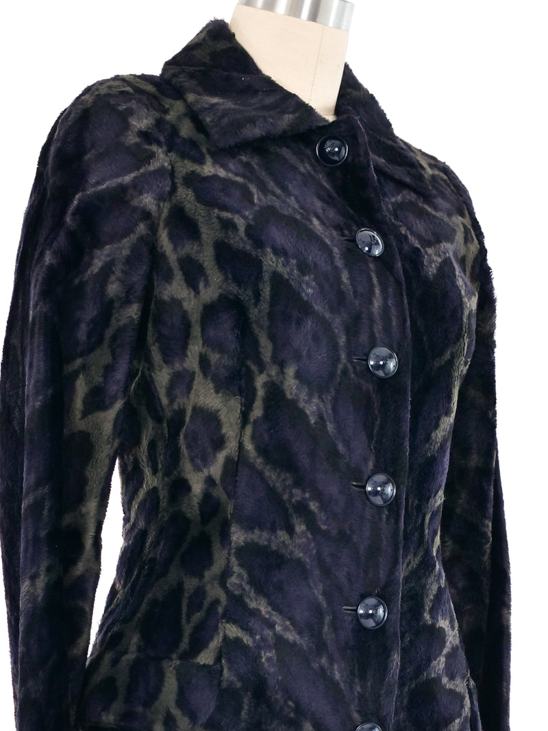 1997 Versace Couture Two Tone Faux Leopard Jacket Jacket arcadeshops.com