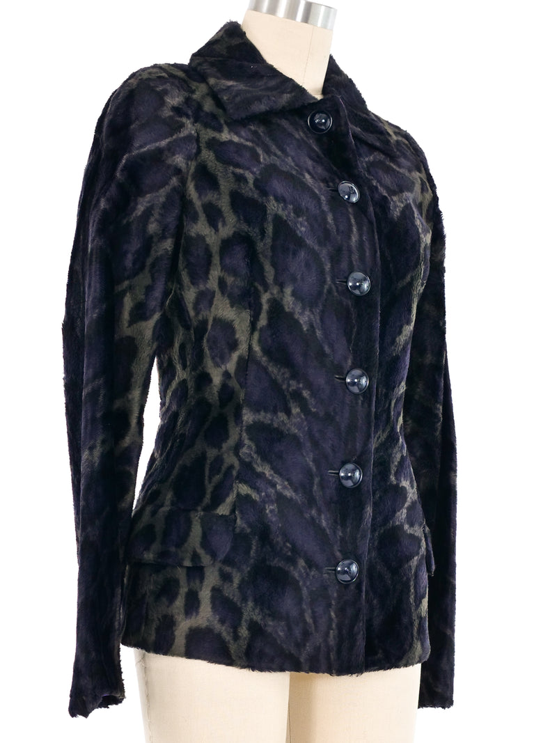 1997 Versace Couture Two Tone Faux Leopard Jacket Jacket arcadeshops.com