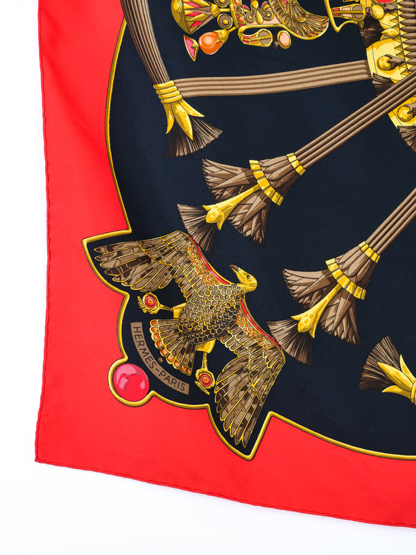 1970 Hermes Egypte Scarab Silk Scarf Accessory arcadeshops.com