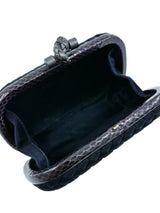 Bottega Veneta Silk Intrecciato Knot Clutch Accessory arcadeshops.com