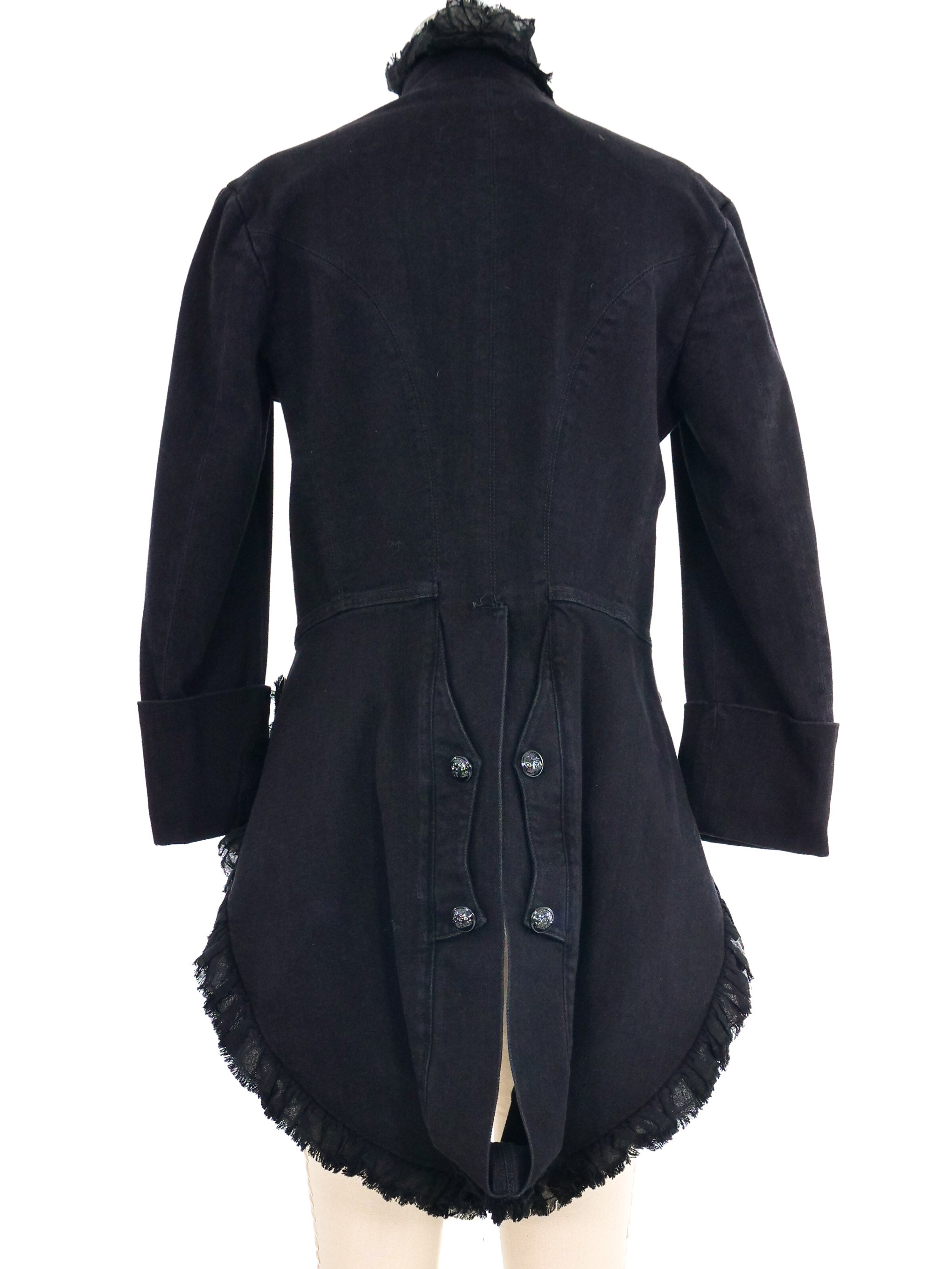 2008 Alexander McQueen Ruffle Trimmed Military Jacket