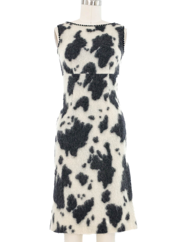 Moschino Cow Printed Mohair Dress Dress arcadeshops.com