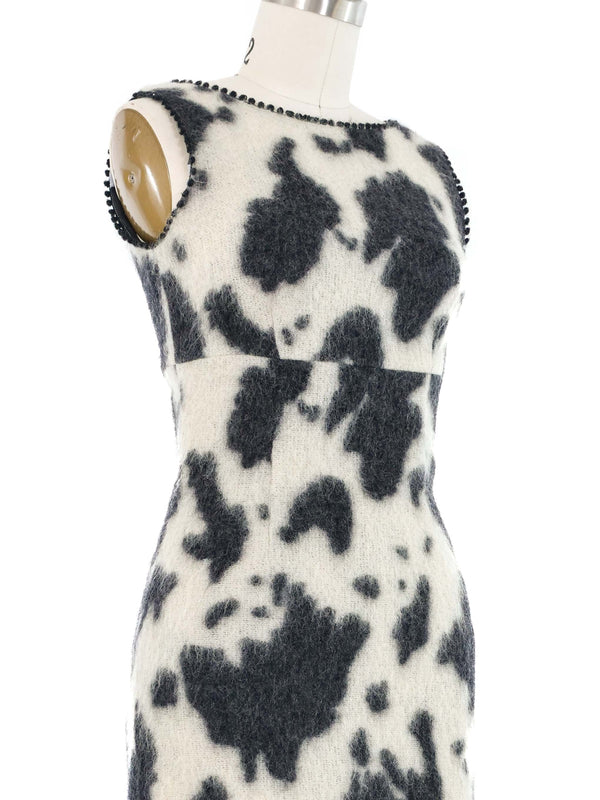 Moschino Cow Printed Mohair Dress Dress arcadeshops.com