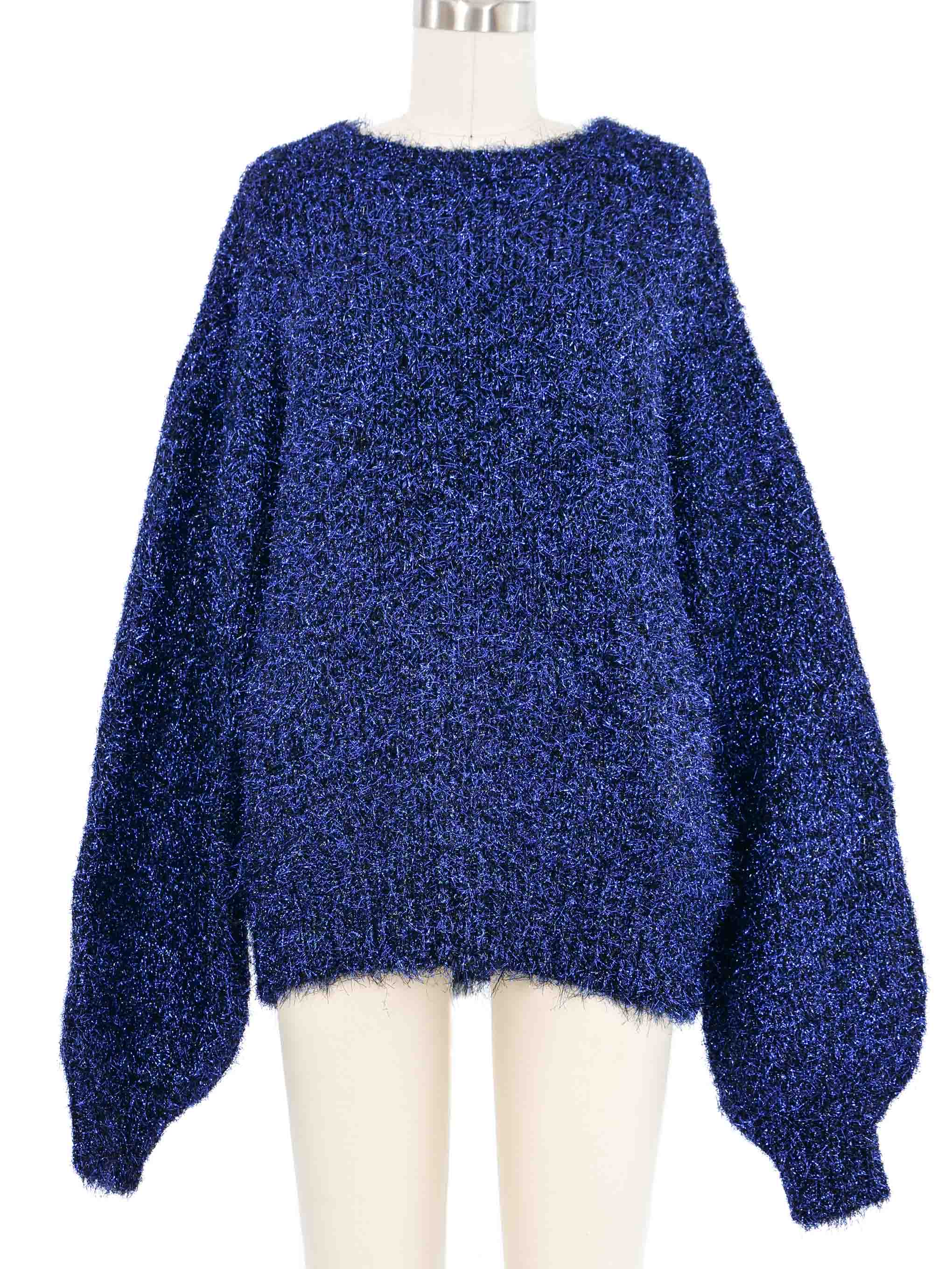 Dries Van Noten Blue Tinsel Sweater
