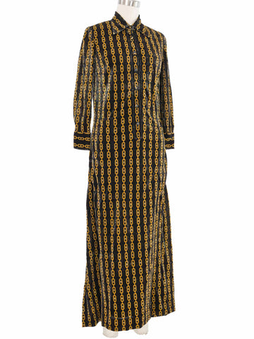 Celine Metallic Chain Print Dress Celine Metallic Chain Print Dress