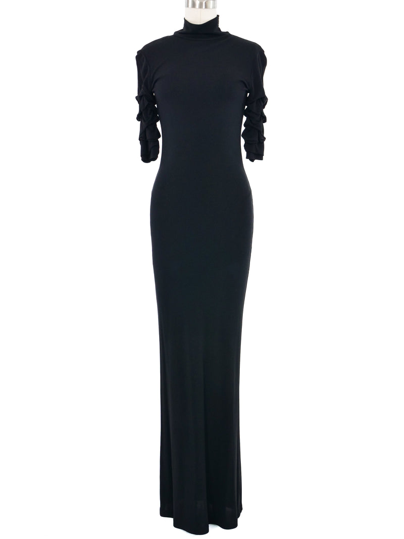 1990s Jean Paul Gaultier Mock Neck Evening Gown Dress arcadeshops.com