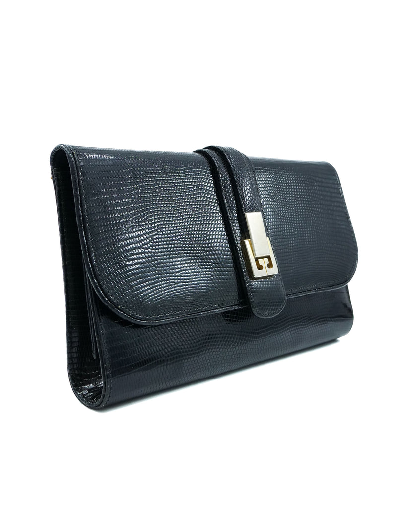 Gucci Lizard Leather Convertible Clutch Accessory arcadeshops.com