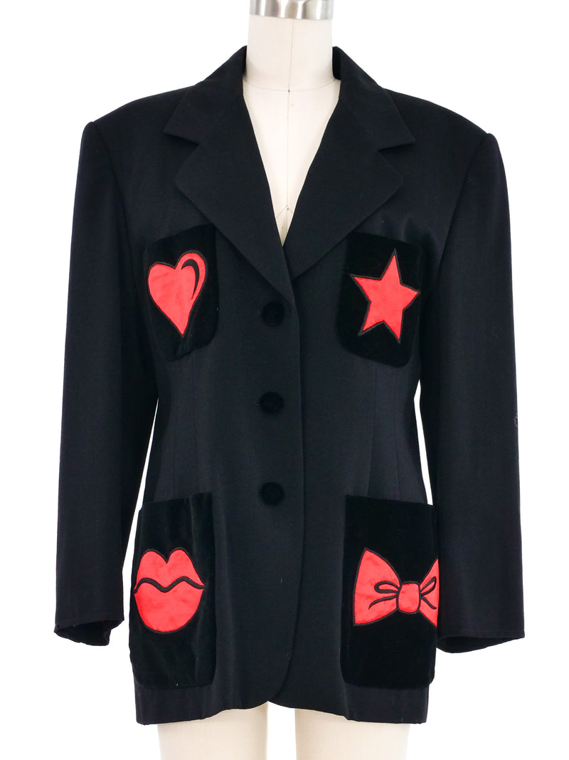 Escada Love Applique Blazer Jacket arcadeshops.com