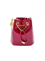 Prada Cherry Red Mini Bucket Bag Accessory arcadeshops.com