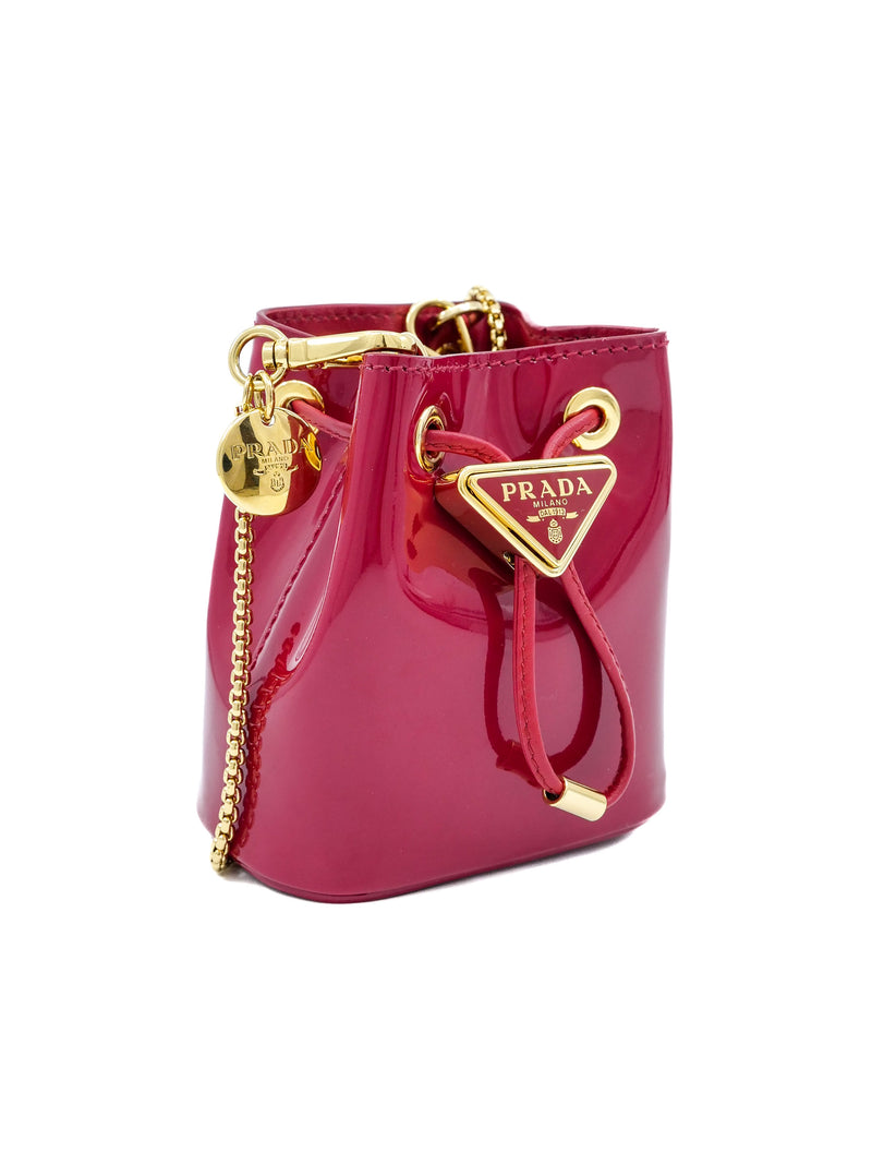 Prada Cherry Red Mini Bucket Bag Accessory arcadeshops.com