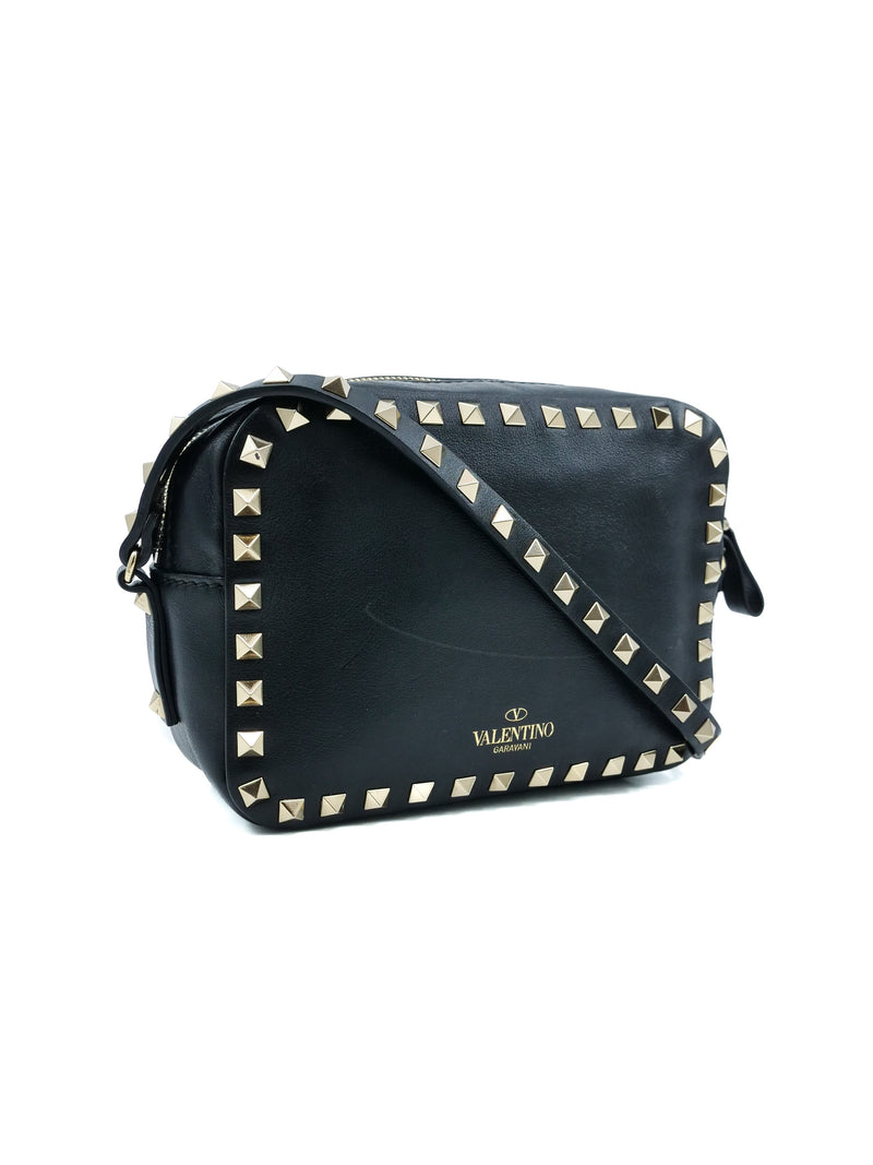 Valentino Rockstud Black Crossbody Bag Accessory arcadeshops.com