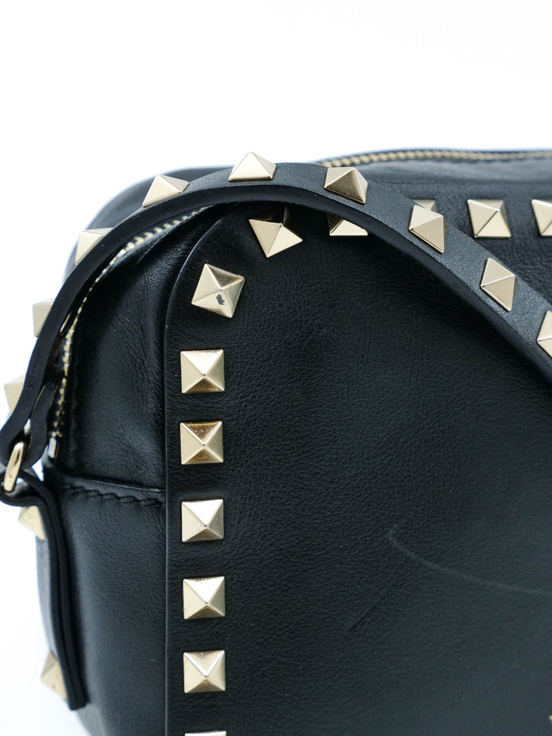 Valentino Rockstud Black Crossbody Bag Accessory arcadeshops.com