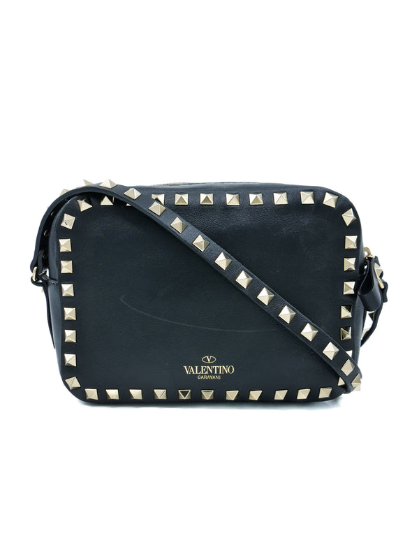 Valentino Rockstud Black Crossbody Bag Accessory arcadeshops.com