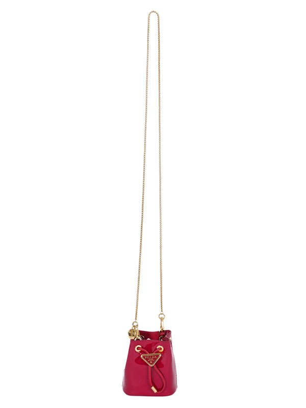 Prada Cherry Red Mini Bucket Bag Accessory arcadeshops.com