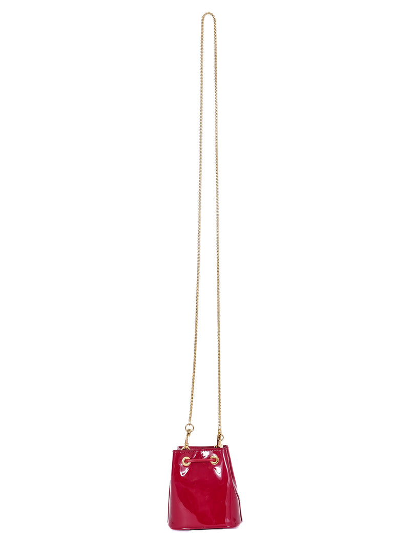 Prada Cherry Red Mini Bucket Bag Accessory arcadeshops.com