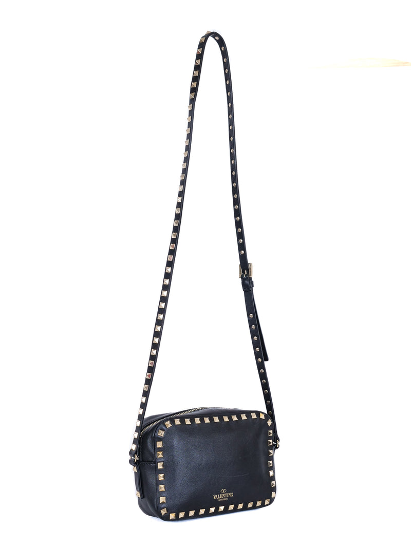 Valentino Rockstud Black Crossbody Bag Accessory arcadeshops.com