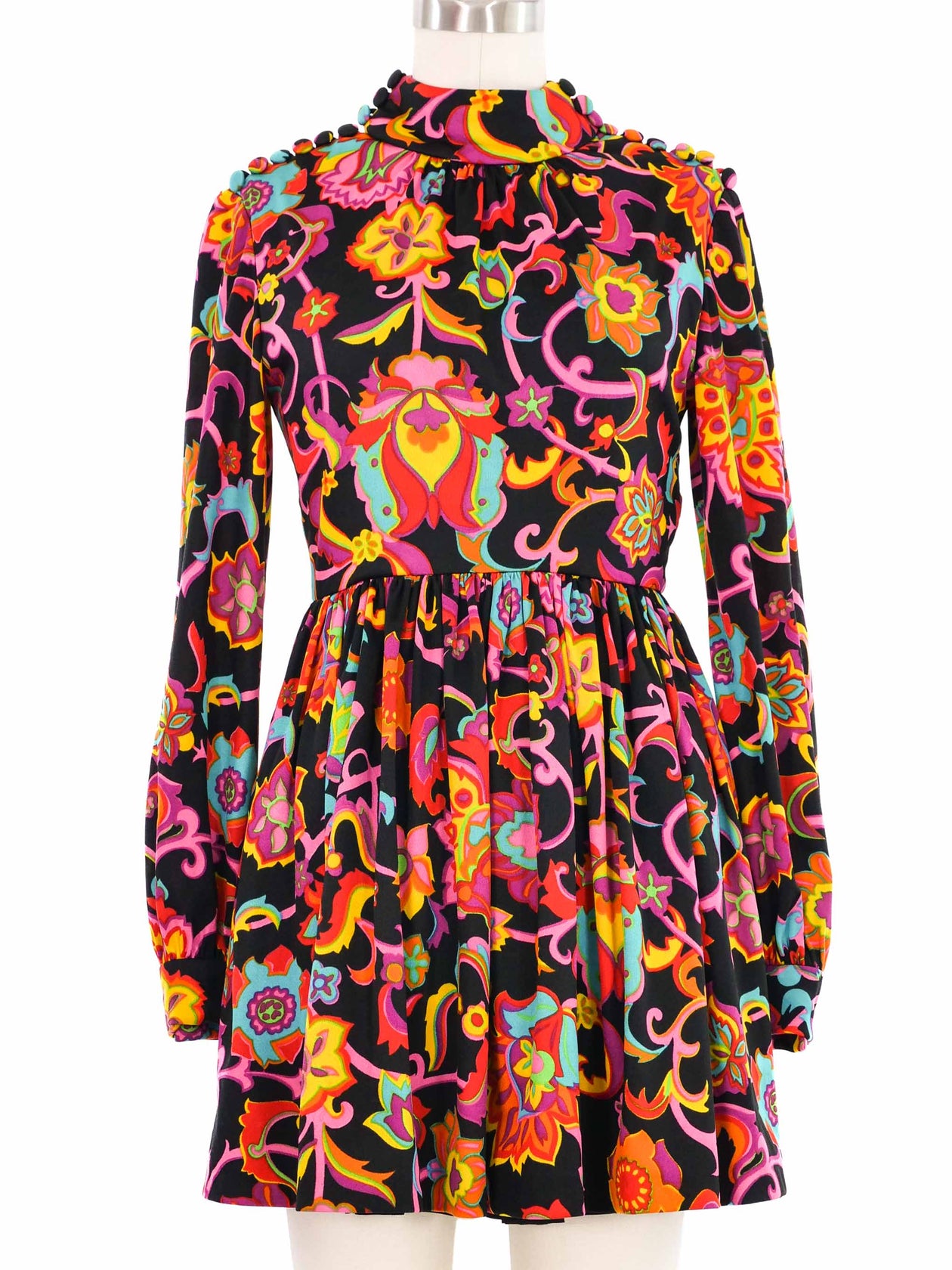 1970s Donald Brooks Psychedelic Mini Dress 1970s Donald Brooks Psychedelic Mini Dress