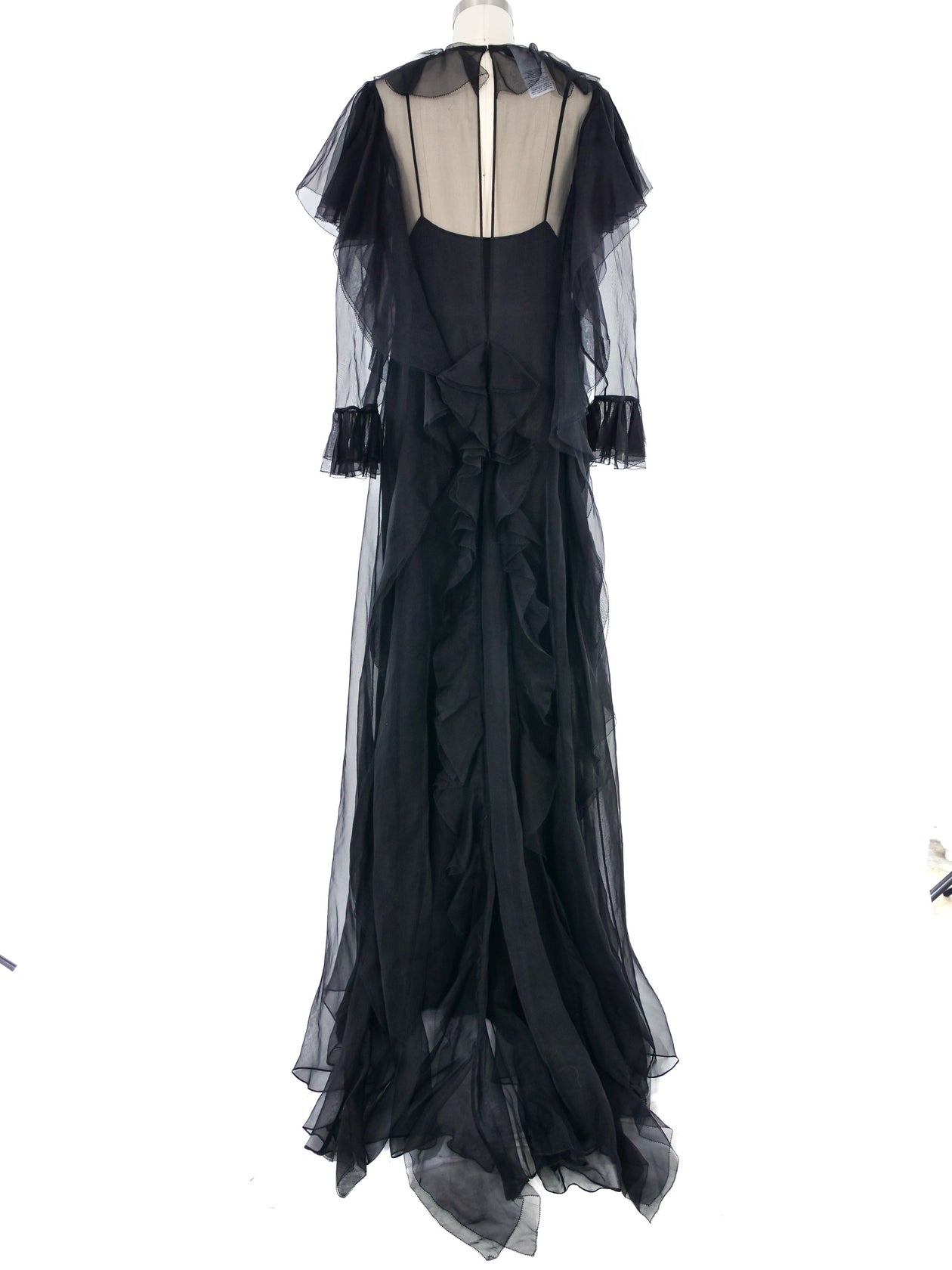 2015 Gucci Chiffon Ruffle Gown