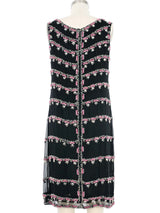 1960s Adolfo Bead Embellished Shift Dress Dress arcadeshops.com