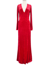 Gianni Versace Couture Velvet Cutout Gown Dress arcadeshops.com