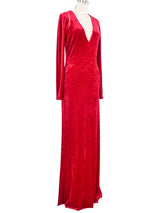 Gianni Versace Couture Velvet Cutout Gown Dress arcadeshops.com