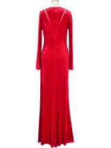 Gianni Versace Couture Velvet Cutout Gown Dress arcadeshops.com