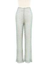 Richard Tyler Bead Embellished Flare Leg Disco Pant Bottom arcadeshops.com