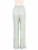 Richard Tyler Bead Embellished Flare Leg Disco Pant Bottom arcadeshops.com