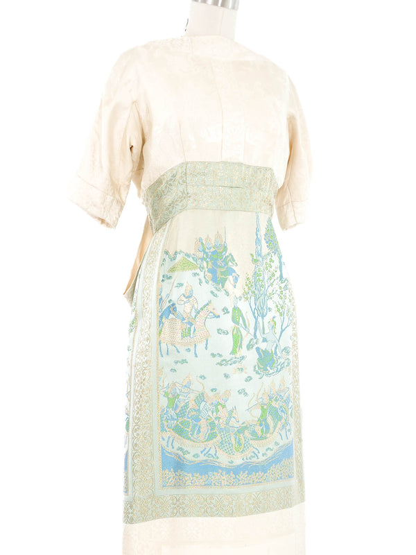 Travilla Asian Brocade Panel Gown Dress arcadeshops.com