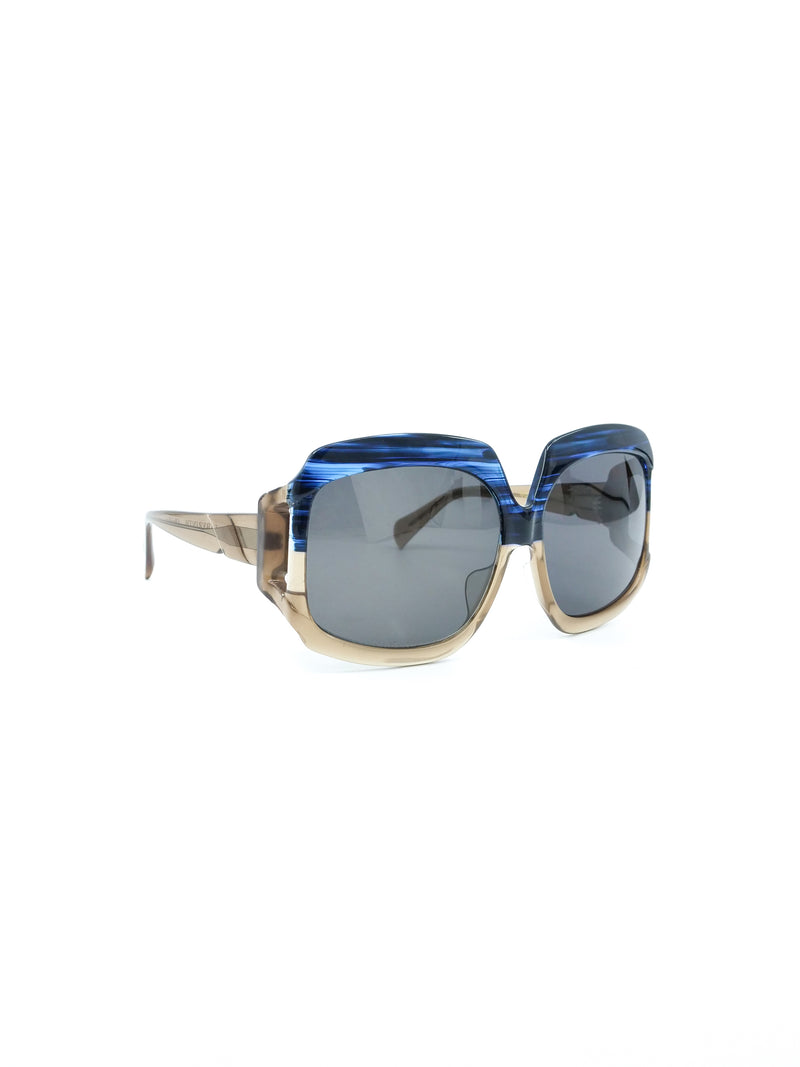 Obsidian Labyrinth Oversized Two Tone Sunglasses Accessory arcadeshops.com