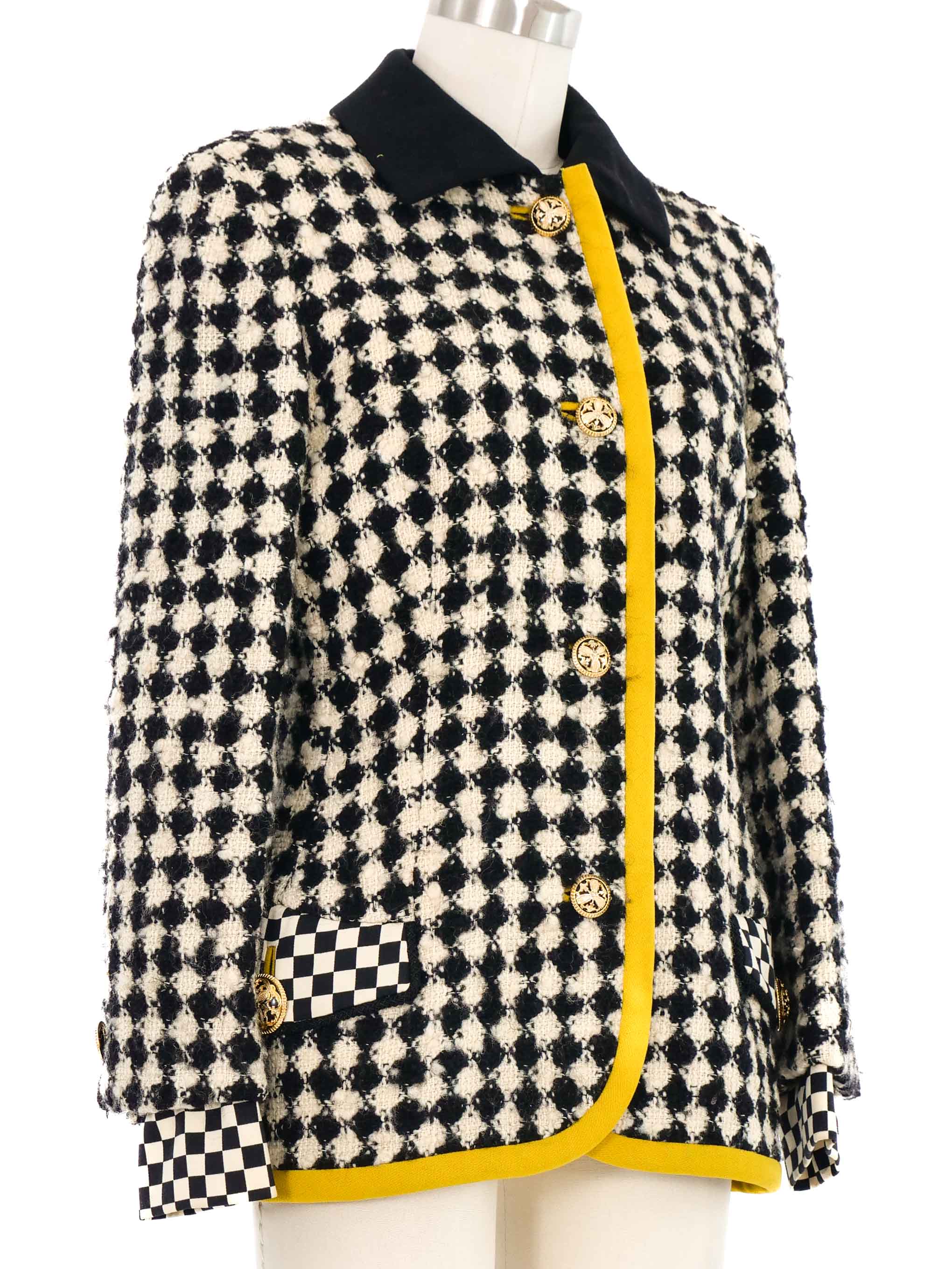 1991 Gianni Versace Harlequin Swing Coat